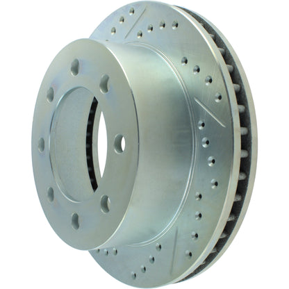 StopTech Select Sport Drilled And Slotted Brake Rotor; Front Right