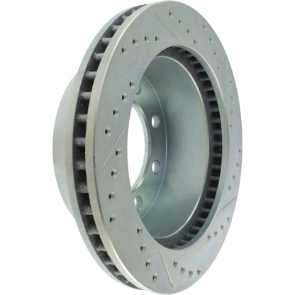 StopTech Select Sport Drilled And Slotted Brake Rotor; Front Right