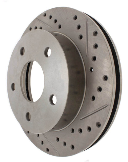 StopTech  Select Sport Drilled And Slotted Brake Rotor; Front Left