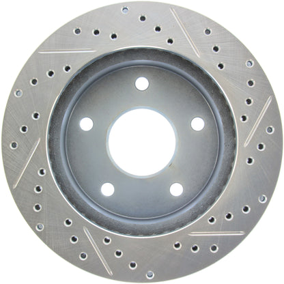 StopTech Select Sport Drilled And Slotted Brake Rotor; Front Right