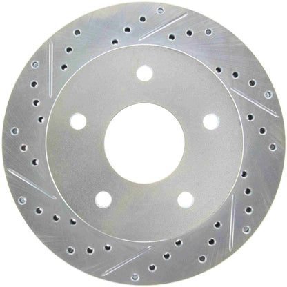 StopTech Select Sport Drilled And Slotted Brake Rotor; Front Right