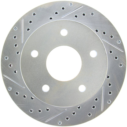 StopTech Select Sport Drilled And Slotted Brake Rotor; Front Right