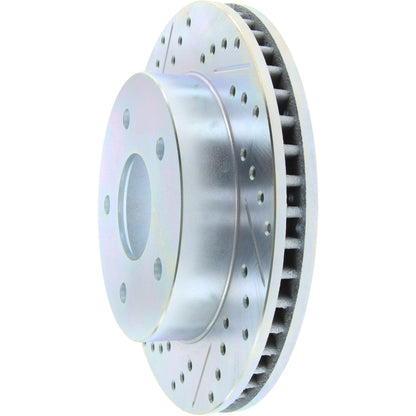 StopTech Select Sport Drilled And Slotted Brake Rotor; Front Right