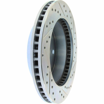 StopTech Select Sport Drilled And Slotted Brake Rotor; Front Right