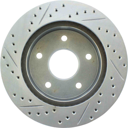 StopTech Select Sport Drilled And Slotted Brake Rotor; Front Left