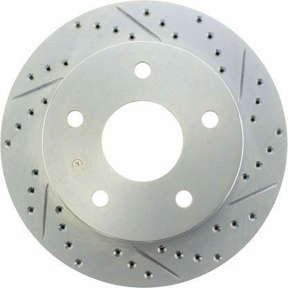 StopTech Select Sport Drilled And Slotted Brake Rotor; Front Left