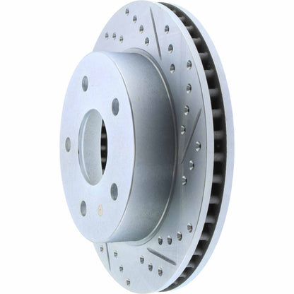 StopTech Select Sport Drilled And Slotted Brake Rotor; Front Left