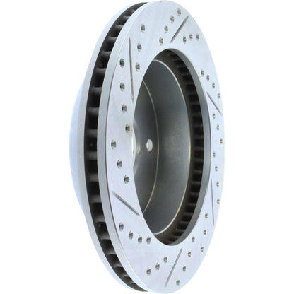 StopTech Select Sport Drilled And Slotted Brake Rotor; Front Left