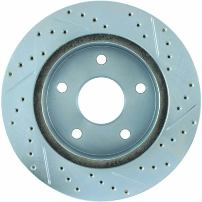StopTech Select Sport Drilled And Slotted Brake Rotor; Front Right