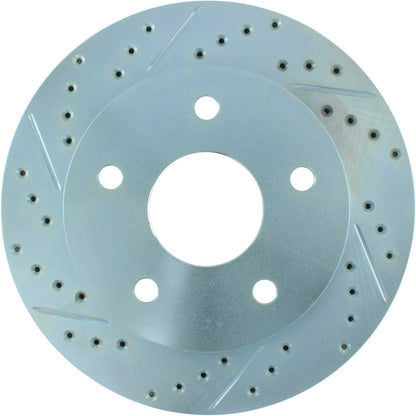StopTech Select Sport Drilled And Slotted Brake Rotor; Front Right