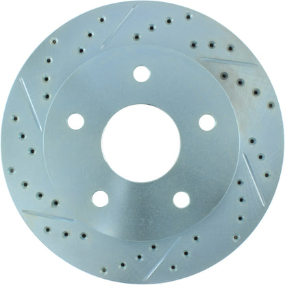 StopTech Select Sport Drilled And Slotted Brake Rotor; Front Right