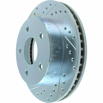 StopTech Select Sport Drilled And Slotted Brake Rotor; Front Right