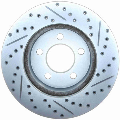 StopTech Select Sport Drilled And Slotted Brake Rotor; Front Right