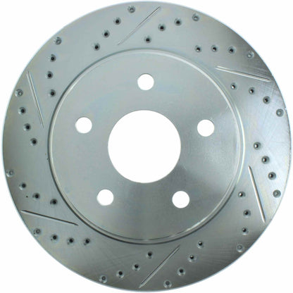 StopTech Select Sport Drilled And Slotted Brake Rotor; Front Right