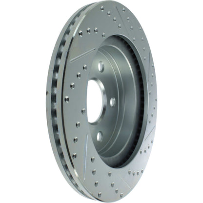 StopTech Select Sport Drilled And Slotted Brake Rotor; Front Right