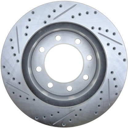 StopTech Select Sport Drilled And Slotted Brake Rotor; Front Left