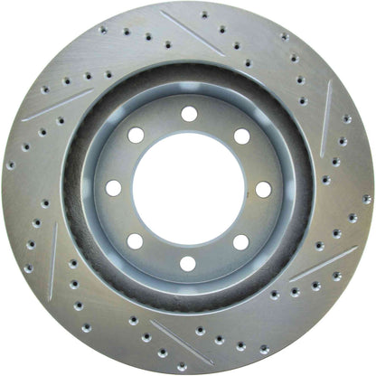 StopTech Select Sport Drilled And Slotted Brake Rotor; Front Right