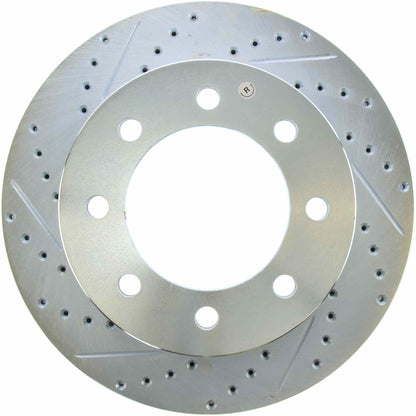 StopTech Select Sport Drilled And Slotted Brake Rotor; Front Right