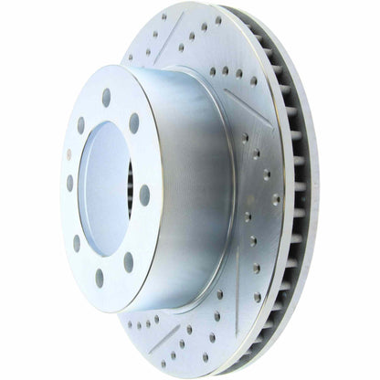 StopTech Select Sport Drilled And Slotted Brake Rotor; Front Right