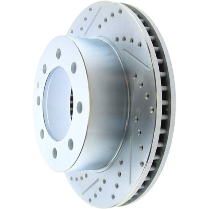 StopTech Select Sport Drilled And Slotted Brake Rotor; Front Right