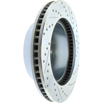 StopTech Select Sport Drilled And Slotted Brake Rotor; Front Right