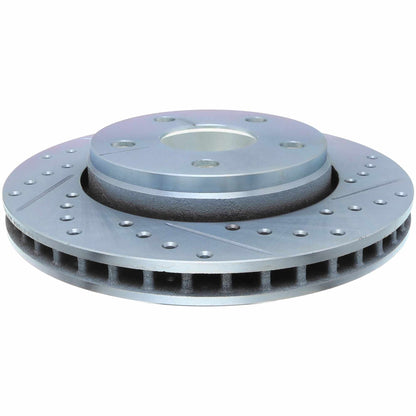 StopTech Select Sport Drilled And Slotted Brake Rotor; Front Left