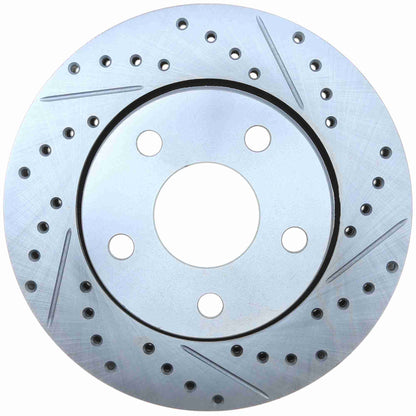 StopTech Select Sport Drilled And Slotted Brake Rotor; Front Left