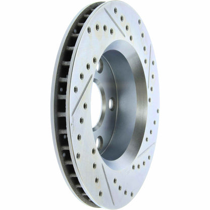 StopTech Select Sport Drilled And Slotted Brake Rotor; Front Right