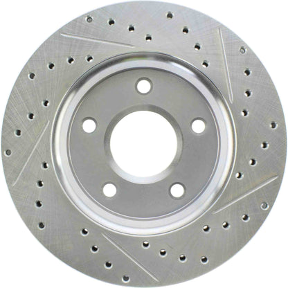 StopTech Select Sport Drilled And Slotted Brake Rotor; Front Right
