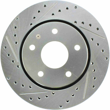 StopTech Select Sport Drilled And Slotted Brake Rotor; Front Right