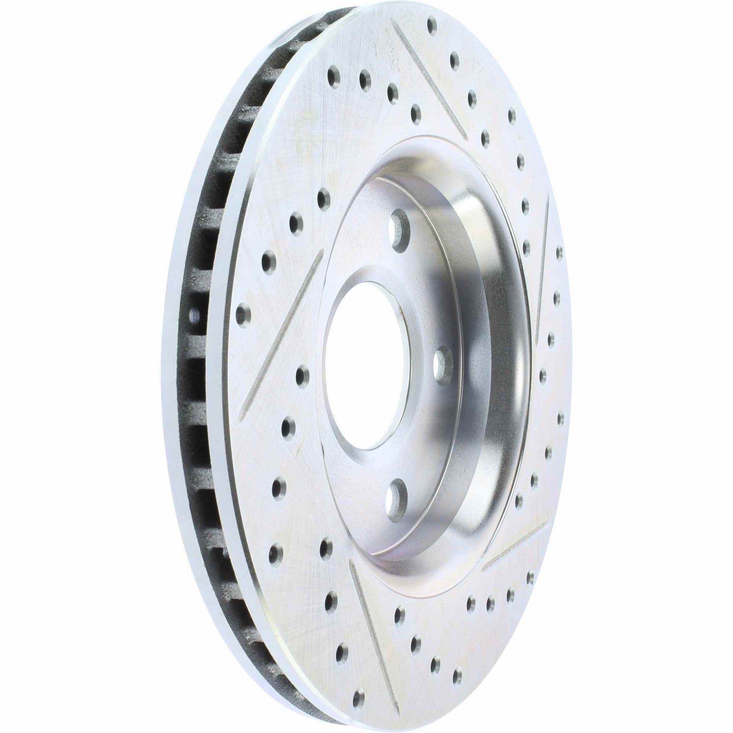 StopTech Select Sport Drilled And Slotted Brake Rotor; Front Right