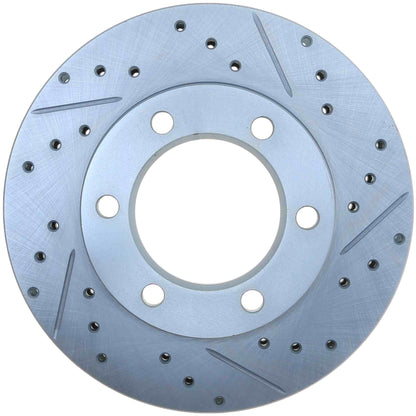 StopTech Select Sport Drilled And Slotted Brake Rotor; Front Left