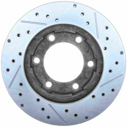 StopTech Select Sport Drilled And Slotted Brake Rotor; Front Right