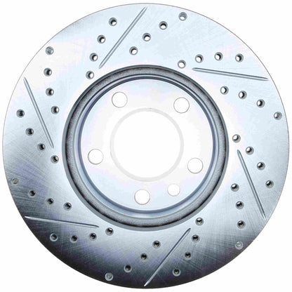 StopTech Select Sport Drilled And Slotted Brake Rotor; Front Left