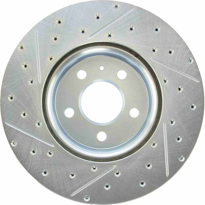 StopTech Select Sport Drilled And Slotted Brake Rotor; Front Left