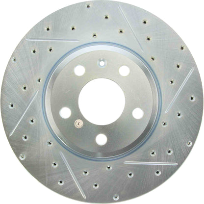StopTech Select Sport Drilled And Slotted Brake Rotor; Front Left