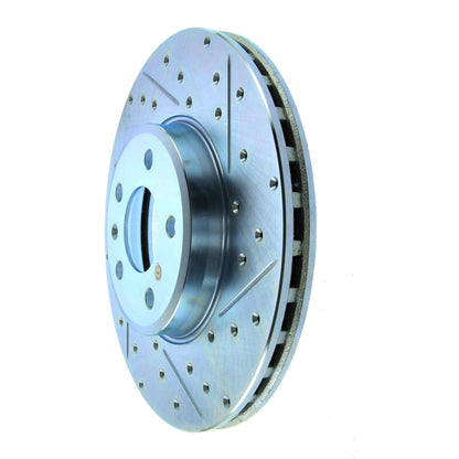 StopTech Select Sport Drilled And Slotted Brake Rotor; Front Left