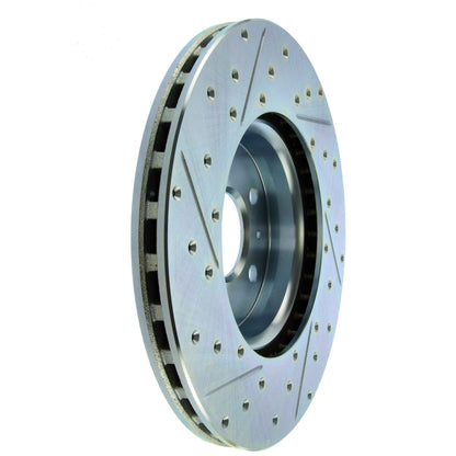 StopTech Select Sport Drilled And Slotted Brake Rotor; Front Left