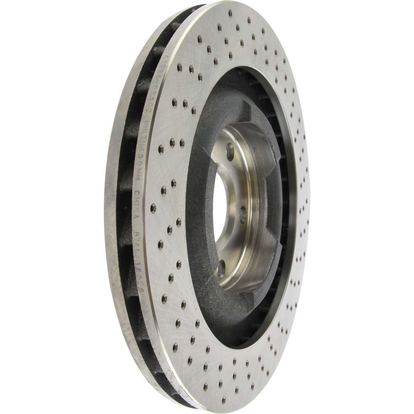 Centric Parts Disc Brake Rotor Standard Drilled with Non-Directional Finishes for 2006-2013 Chevrolet Corvette 228.62102