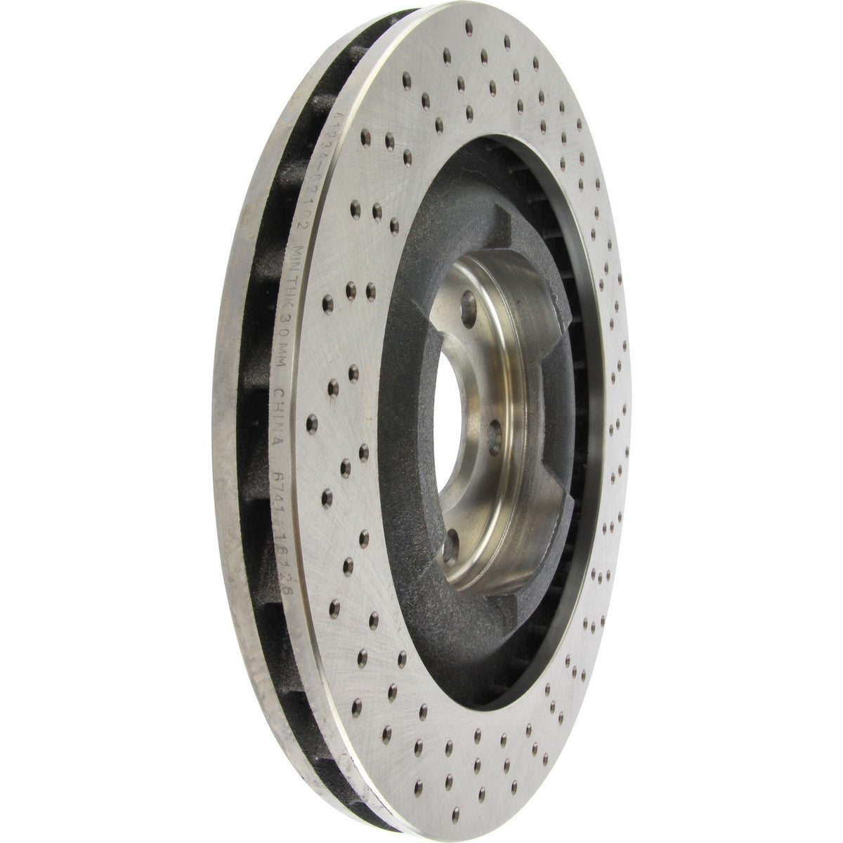Centric Parts Disc Brake Rotor Standard Drilled with Non-Directional Finishes for 2006-2013 Chevrolet Corvette 228.62102