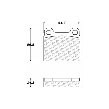 Centric Parts Disc Brake Pad Set Premium Semi-Metallic with Shims 300.00310