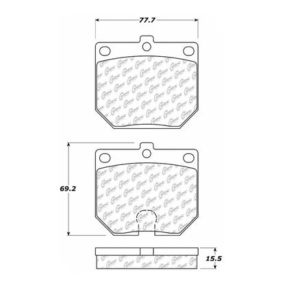 Centric Parts Premium Semi-Metallic Brake Pads with Shims and Hardware 300.01140