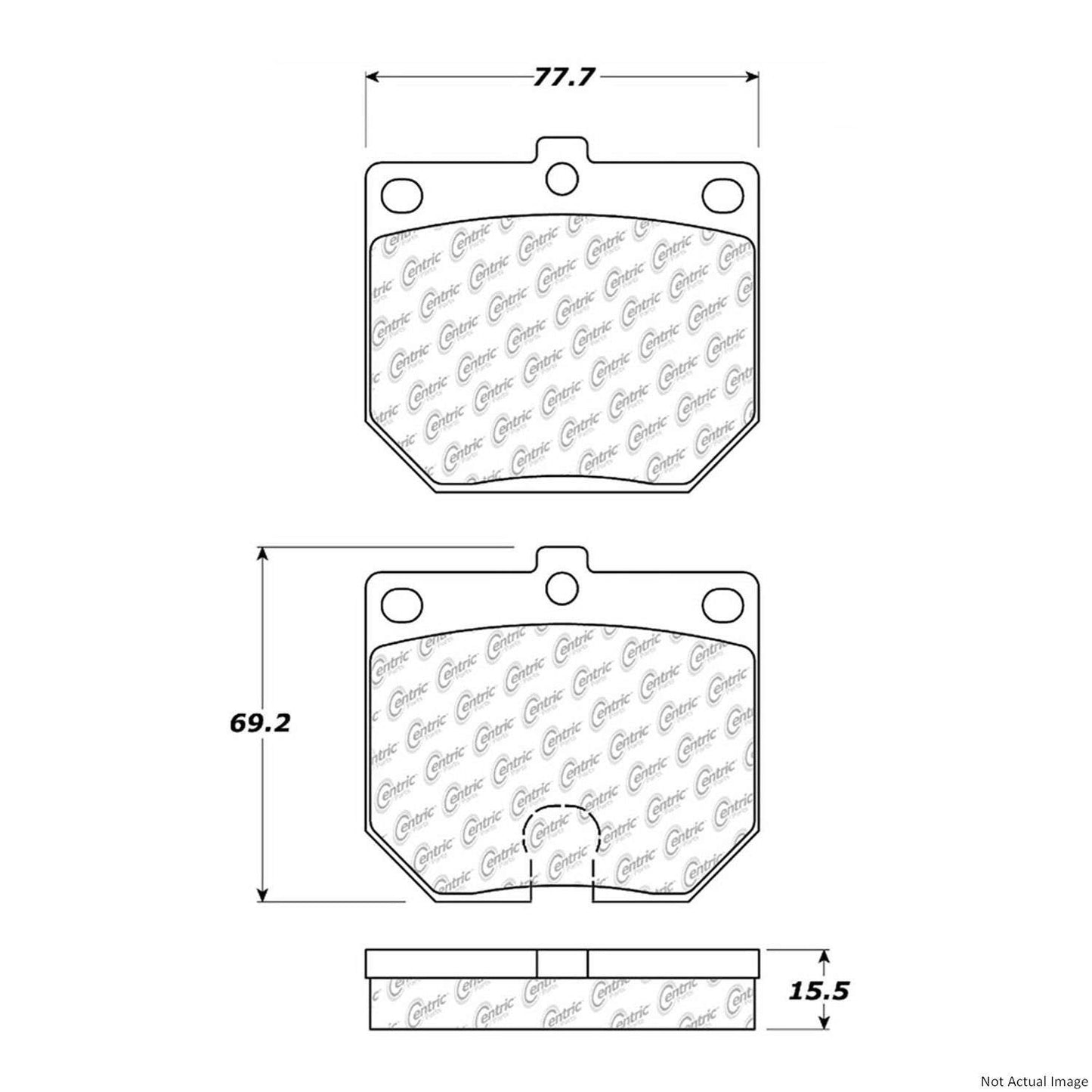 Centric Parts Premium Semi-Metallic Brake Pads with Shims and Hardware 300.01140