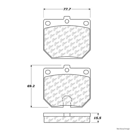 Centric Parts Premium Semi-Metallic Brake Pads with Shims and Hardware 300.01140