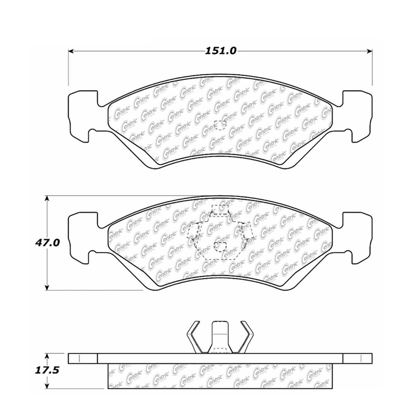Centric Parts Disc Brake Pad Set for 300.01700