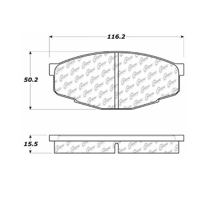 Centric Parts Premium Semi-Metallic Brake Pads with Shims and Hardware 300.02070