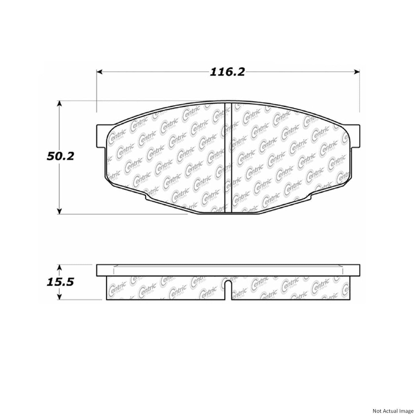 Centric Parts Premium Semi-Metallic Brake Pads with Shims and Hardware 300.02070