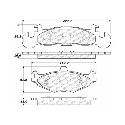Stoptech Centric Centric Premium Brake Pads 300.02190