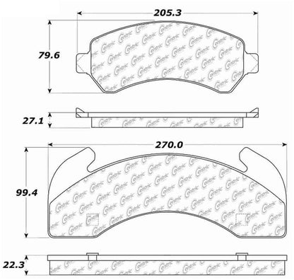 Stoptech Centric Premium Semi-Metallic Brake Pads w/Shims - Front/Rear 300.02250