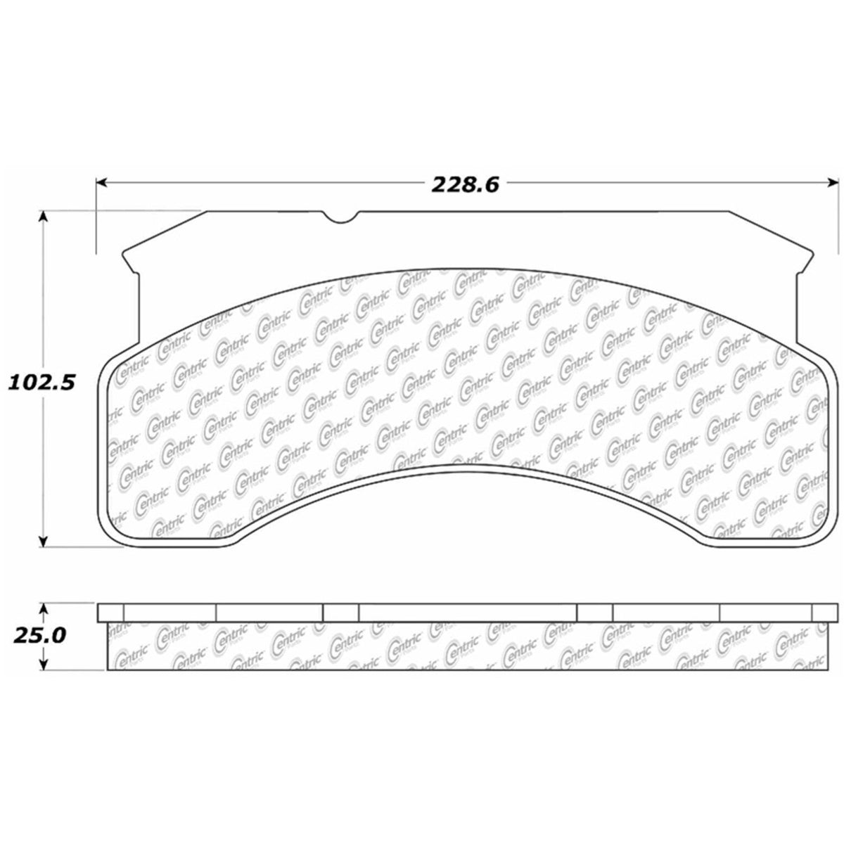 Centric Parts Disc Brake Pad Set Premium Semi-Metallic with Shims 300.02360